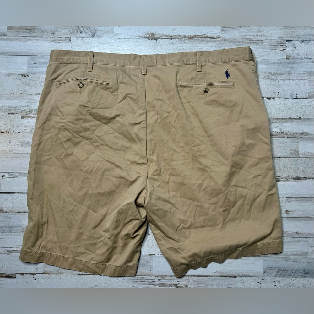 Polo Ralph Lauren Mens Chino Shorts Size 46B Khaki Stretch Classic Fit 10” - Picture 8 of 10